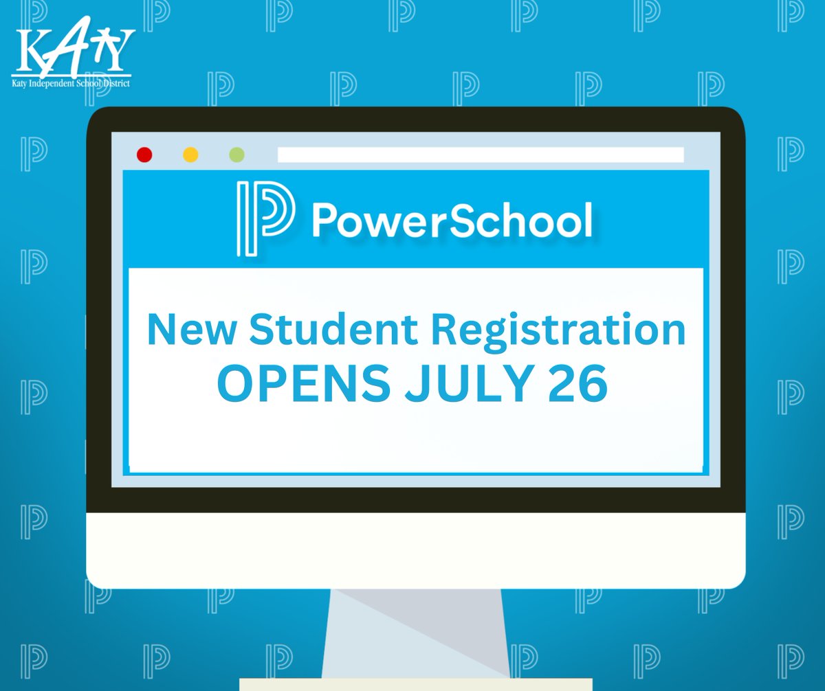 📚✏️ Katy ISD is Powering Up for Back to School! 🍎 Parents of new students, registration for the 2024-25 fall semester opens on July 26! For more info, visit: ow.ly/F6Wa50SCMCQ