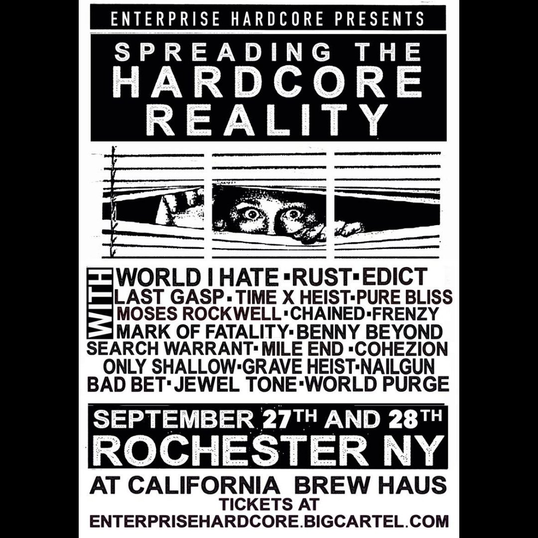 A few changes to Spreading The Hardcore Reality weekend. Tickets on sale now at Enterprisehardcore.bigcartel.com