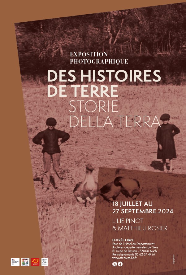 L'exposition "Des histoires de terre. Storie della terra" est en place !
Venez découvrir le travail de Lilie Pinot et de son invité, Matthieu Rozier, à <a href="/villedauch/">Ville d'Auch</a>  jusqu'au 27 septembre 2024.