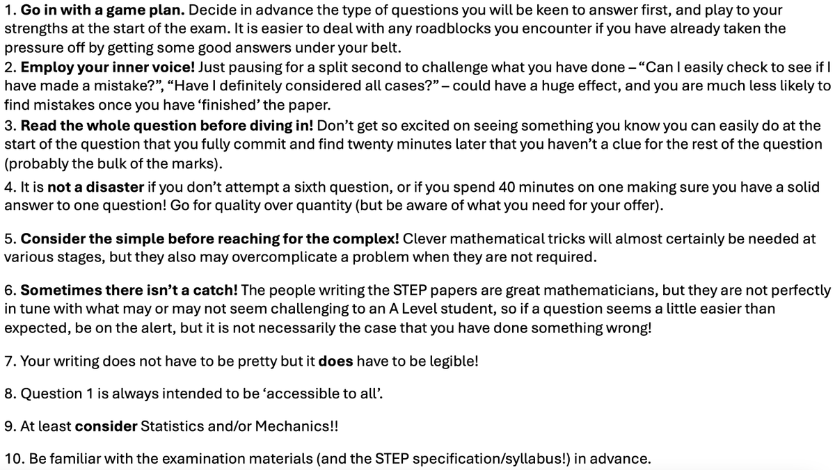 Here are my Top 10 Tips for STEP I wrote for my students just before they went into Study Leave. Feel free to use/disagree/add your own tips...