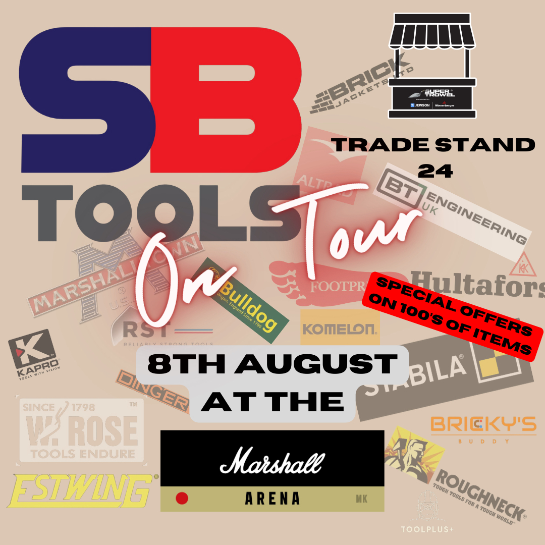SB Tools will be at Super Trowel on August 8th at Marshall Arena. Visit them at Trade Stand 24 to explore exclusive deals on the very best bricklaying tools in the UK See you there! #SuperTrowel2025 #SBTools #MasonryMasters #bricklayerssocialclub