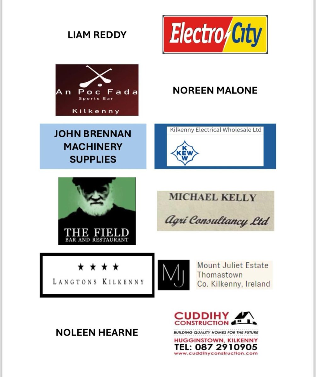 BallyhaleGAA's tweet image. We would like to thank the following for sponsoring our 2024 Golf Classic. Your support is appreciated!   👏👏👏☘️☘️☘️