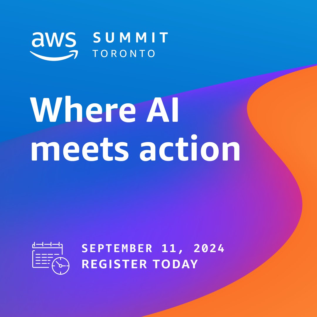 If you're a business leader, now is the time to embrace generative AI. ⏰ Register here go.aws/4bNc3II for #AWSSummit Toronto &amp; find out how this transformative technology is redefining industries.