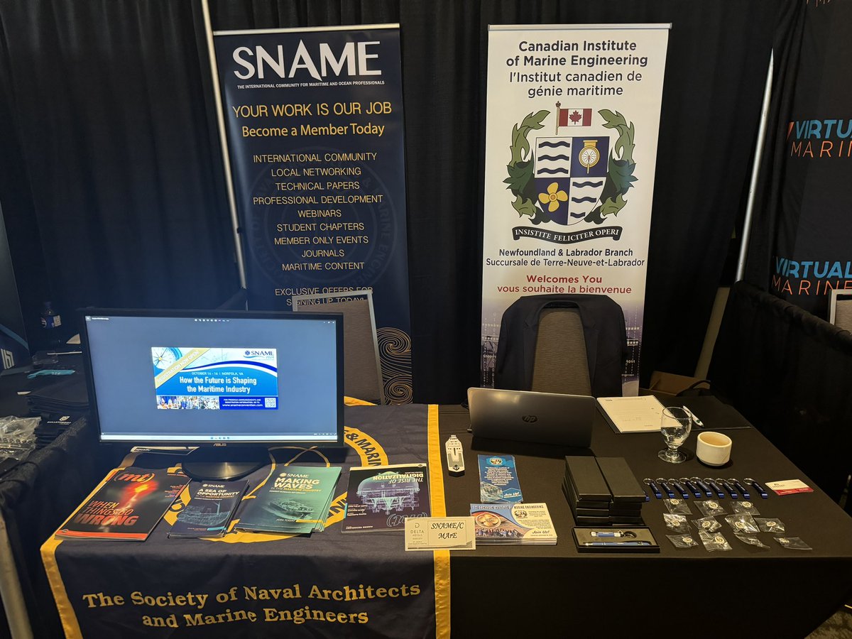 Snamecas's tweet photo. We (@SNAME_HQ) are at #MASS24 with CIMarE hosted by @ACADA_Atlantic .

Come and visit our booth and learn more about SMC’24 conference in October.

#sname #collaboration #cimare #mass24 #acada #defence #aeropsace #arcticsecurity #maritimeindustry #SMC24 https://t.co/6iAHUmSq5r