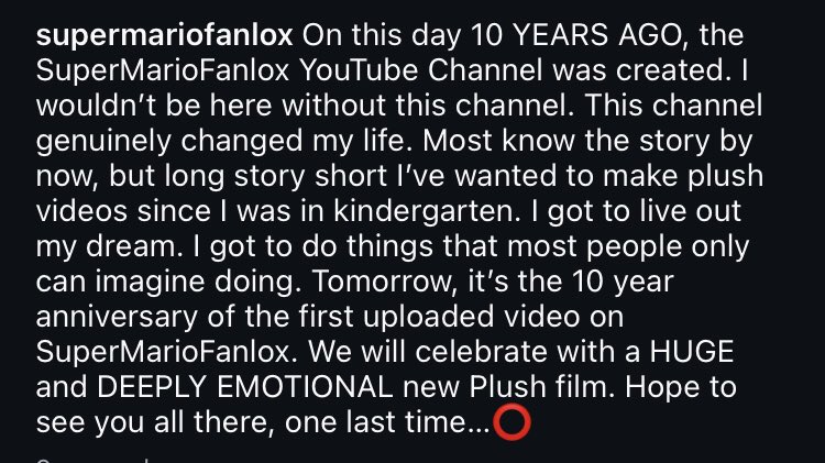 SuperMarioFanlo's tweet photo. 10 YEARS OF SUPERMARIOFANLOX ⭕️ https://t.co/S67y85C604