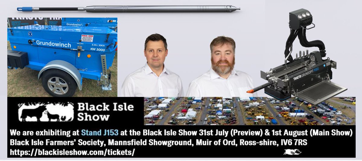 TractoUk's tweet photo. TRACTO UK on tour. We're back at the Black Isle Show next week.  Come along and see us at Stand J153. GRUNDOMAT, GRUNDOWINCH, &amp; a Mini Fluid Assisted PS60 will be on display amongst other products. Our depot Kirkcaldy also offers servicing &amp; training. Hope to see you there! https://t.co/H5UXJ4l1Uk