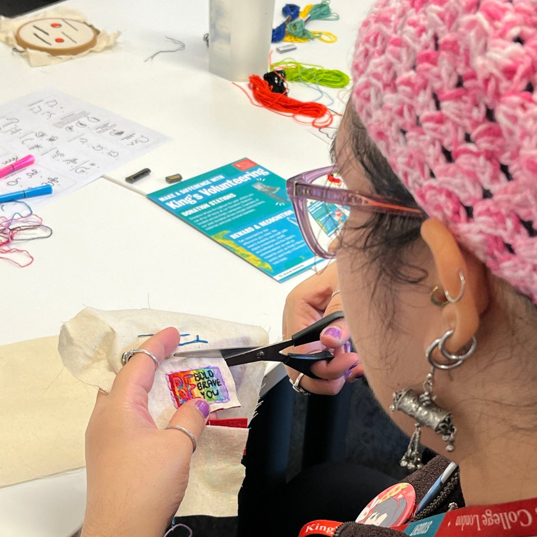 serviceatkings's tweet photo. Thank you to everyone who joined our embroidery workshops this month! We made 24 LGBTQ+ solidarity patches for @JustLikeUsUK ambassadors🌈

Check out the amazing work @JustLikeUsUK does with schools to support LGBT+ youth on their page! https://t.co/ULEYo4u6y3