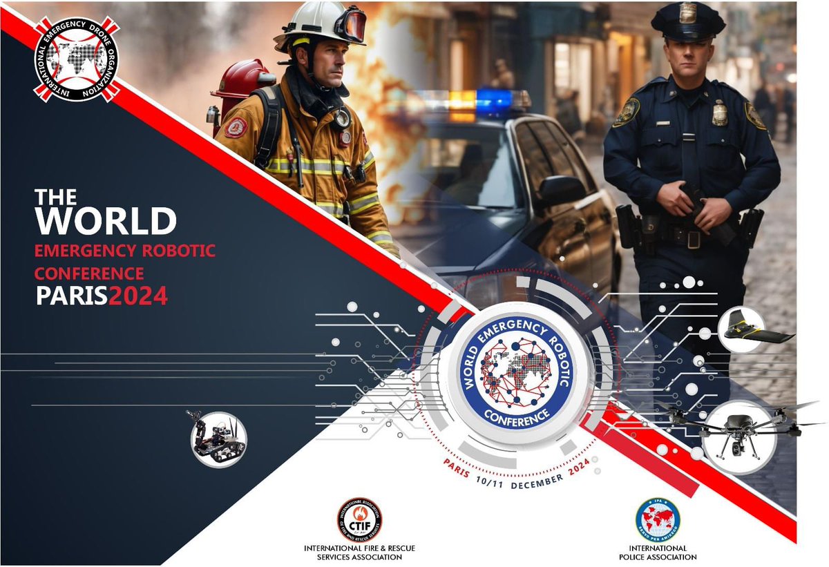 🌍✨ Exciting News! 🤖🚨 Join us at #IEDOCONF 2024, the World Emergency Robotic Conference! 🚒👩‍⚕️🤖 Explore cutting-edge #drones, ground #robots, &amp; #aquatic bots used in global emergency operations. Don’t miss out—save the date! #EmergencyRobotics 
iedoconference.org