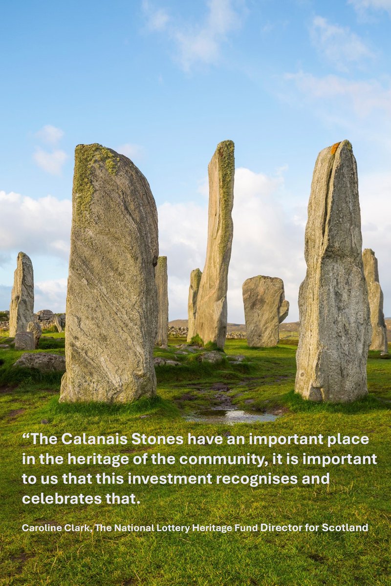 The National Lottery Heritage Fund Scotland (@heritagefundsco) on Twitter photo Thanks to #NationalLottery players we're supporting <a href="/CalanaisCentre/">Calanais Standing Stones & Visitor Centre</a> with £2.96m.
The <a href="/HeritageFundUK/">The National Lottery Heritage Fund</a> support will help deliver major improvements to visitor facilities and experience, and celebrate community heritage.
More on the Calanais 2025 project calanais.org/calanais-2025/ Thanks to #NationalLottery players we're supporting <a href="/CalanaisCentre/">Calanais Standing Stones & Visitor Centre</a> with £2.96m.
The <a href="/HeritageFundUK/">The National Lottery Heritage Fund</a> support will help deliver major improvements to visitor facilities and experience, and celebrate community heritage.
More on the Calanais 2025 project calanais.org/calanais-2025/