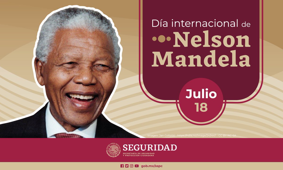 #Hoy conmemoramos el natalicio de #NelsonMandela, quien aportó a la cultura de paz y fue defensor de los derechos humanos, principalmente de los de las personas privadas de la libertad.