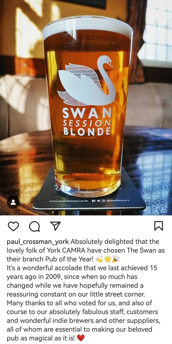 The Swan, York (Chair @CampaignforPubs) tweet media