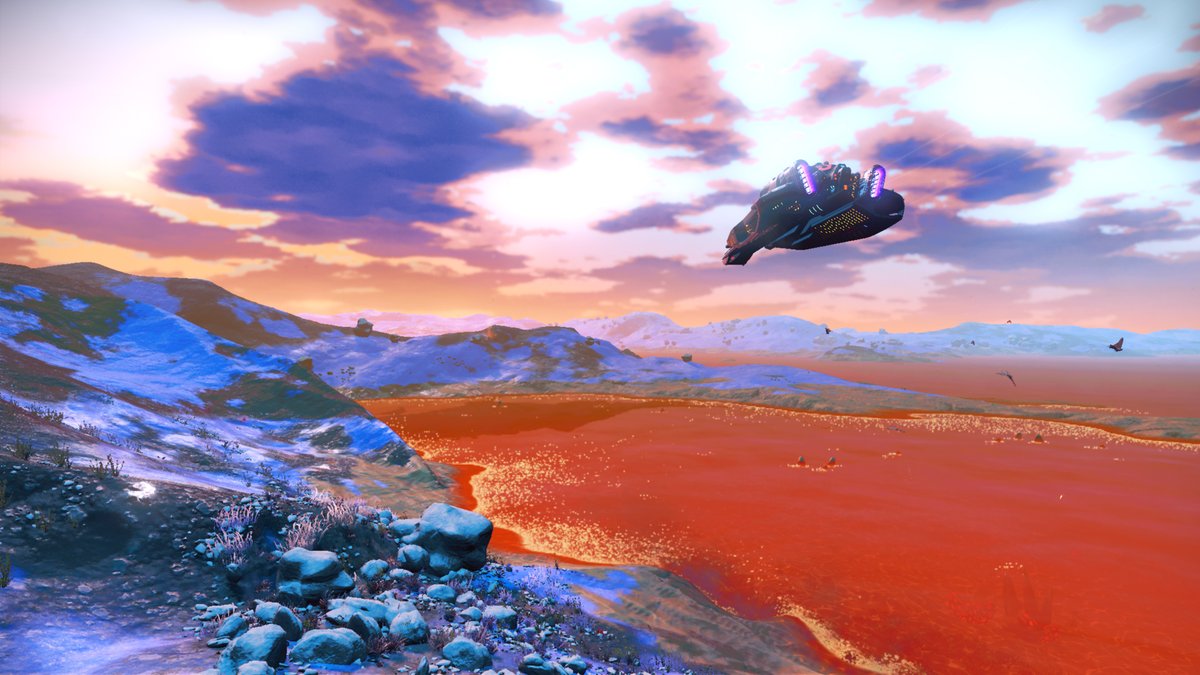 finncrit's tweet photo. NMS Worlds - same place before and after. #NoMansSkyWorlds @NoMansSky https://t.co/0rBBtLjWmP