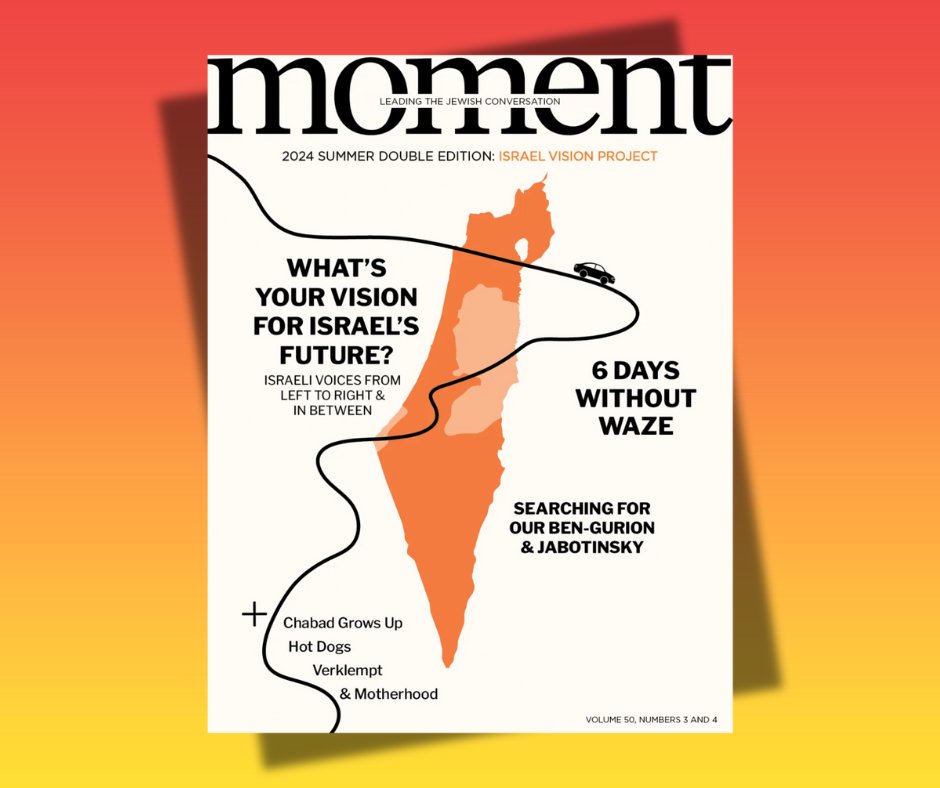 Moment Magazine (@momentmagazine) on Twitter photo In our new issue this month: <a href="/NadineEpsteinDC/">Nadine Epstein</a> spends six days traveling through an Israel in crisis, seeking a roadmap for the future. <a href="/Sbreger/">Sarah Breger</a> and Sue Fishkoff talk about how Chabad went from the fringes of Judaism to a dominant force in American Jewish life. Plus, we ask voters In our new issue this month: <a href="/NadineEpsteinDC/">Nadine Epstein</a> spends six days traveling through an Israel in crisis, seeking a roadmap for the future. <a href="/Sbreger/">Sarah Breger</a> and Sue Fishkoff talk about how Chabad went from the fringes of Judaism to a dominant force in American Jewish life. Plus, we ask voters