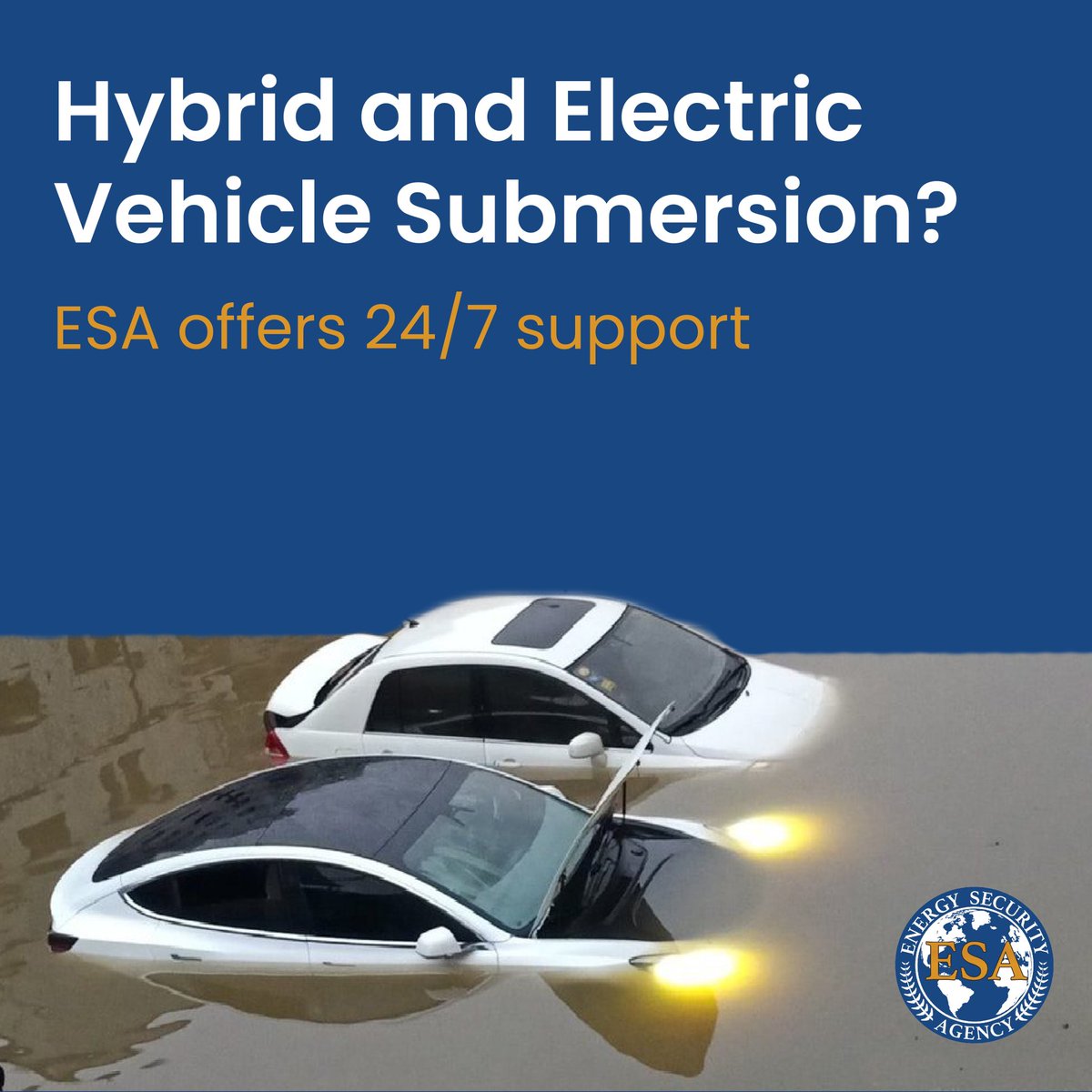 RandyNarinee's tweet image. Did you know Electric Vehicles exposed to high volumes of water are at great risk of short circuiting and progressing into thermal runaway?

Be prepared to respond in emergency situations like EV submersion. Utilize ESA as a resource! 

For real-time guidance call our toll-free…