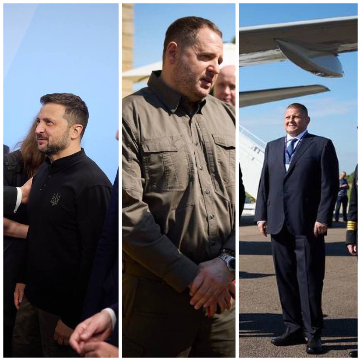LidaSharko's tweet photo. Два цивільні ряжені клоуни та генерал армії сьогодні в Британії. 
Вони досі не зрозуміли, що тепер на фоні Залужного виглядають як довбойоби?

@NovynyPravdy https://t.co/6M3rHQBHFg