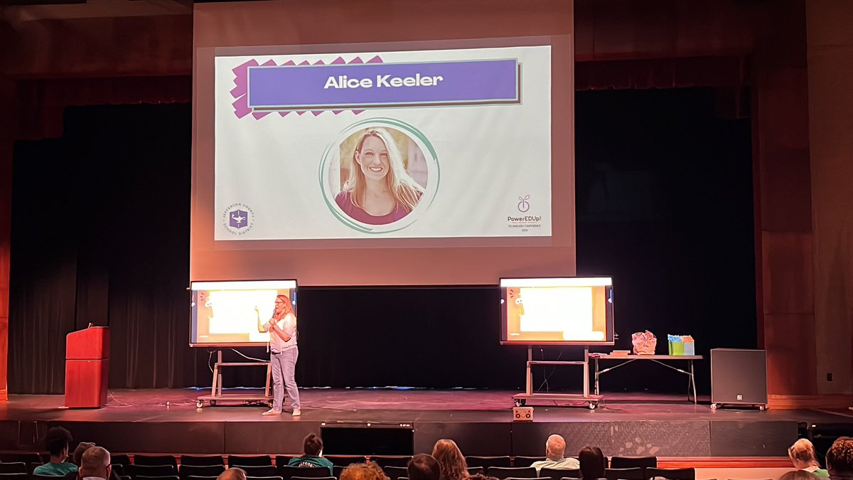 Mekayjs's tweet image. Absorbing all of @alicekeeler’s enthusiasm for instructional technology at @JEFCOEDTech #PowerEDUP Technology Conference. 
@JEFCOED
