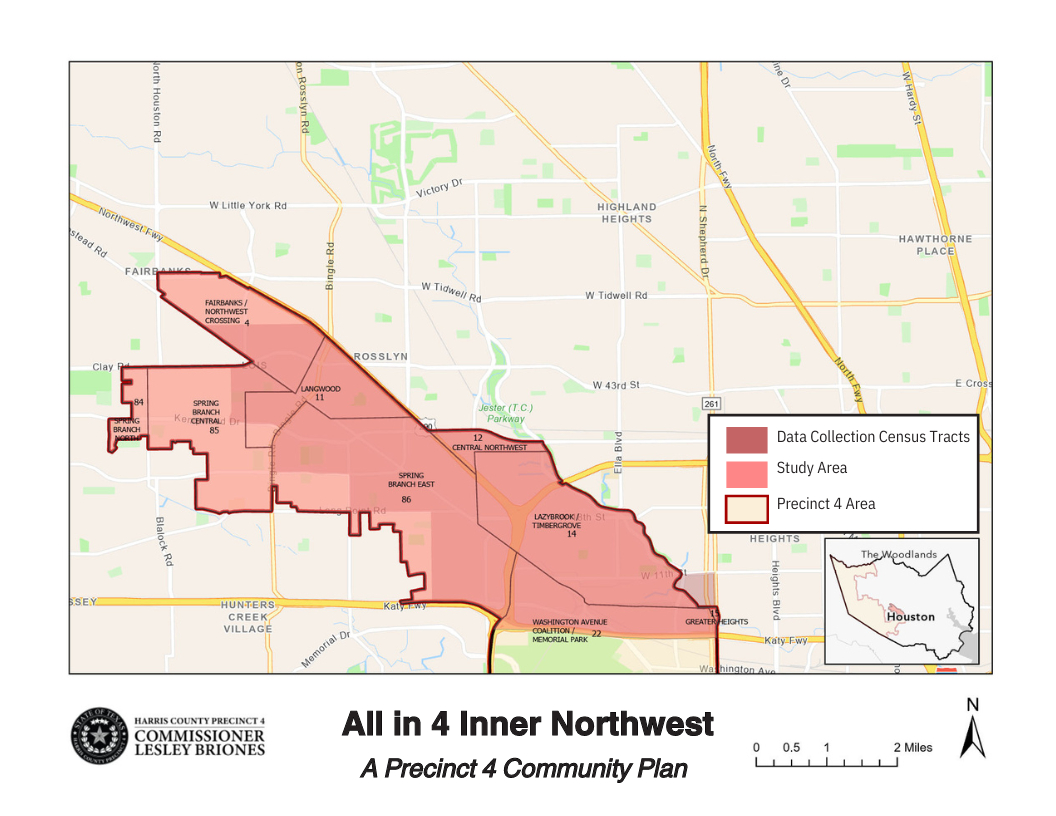 #HCPrecinct4 is launching the All in 4 Inner Northwest: A Precinct 4 Community Plan. This initiative focuses on Spring Branch, Timbergrove, and Lazybrook, aiming to enhance mobility, economic development, health, and infrastructure. Join the conversation👇 cp4.harriscountytx.gov/Inner-Northwest