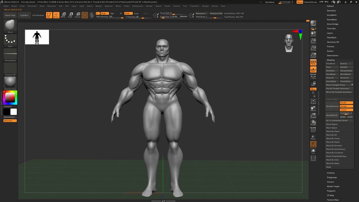 Tangent010's tweet image. Ok so it took quite a while to finish the basemesh but this is only my second day using this software(and i still need to refine some parts). 4 more days left. Tomorrow (today) I will finish the full highpoly. Texturing and coloring tho... idk hopefully.