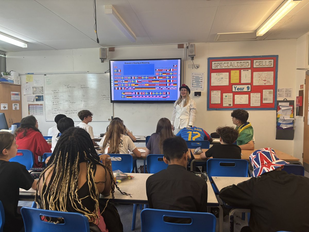 ChancellorsSch's tweet photo. Science 🧪🧬🧫 

Students explored the different elements of the periodic table from around the world and identified chemicals in other languages. https://t.co/tvr1SP1J3i