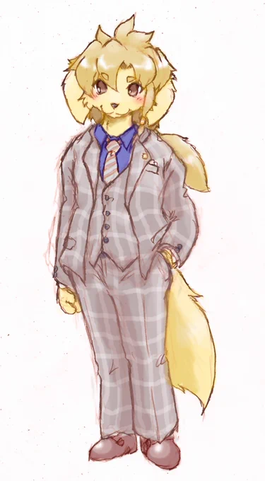 ぶれ～ぶす新規絵ひさびさ?w  20年後ほどに、ぶれ～ぶすの村に数か月に一度やってくる、都会の社長補佐くん  やっと気持ちに素直になれたのでだいぶ性格は丸くなったみたい、激務の合間を縫って、大好きな農園経営者のところに数日泊りにきてはべったりなんだそう  #ふぉれすと・ぶれ～ぶす