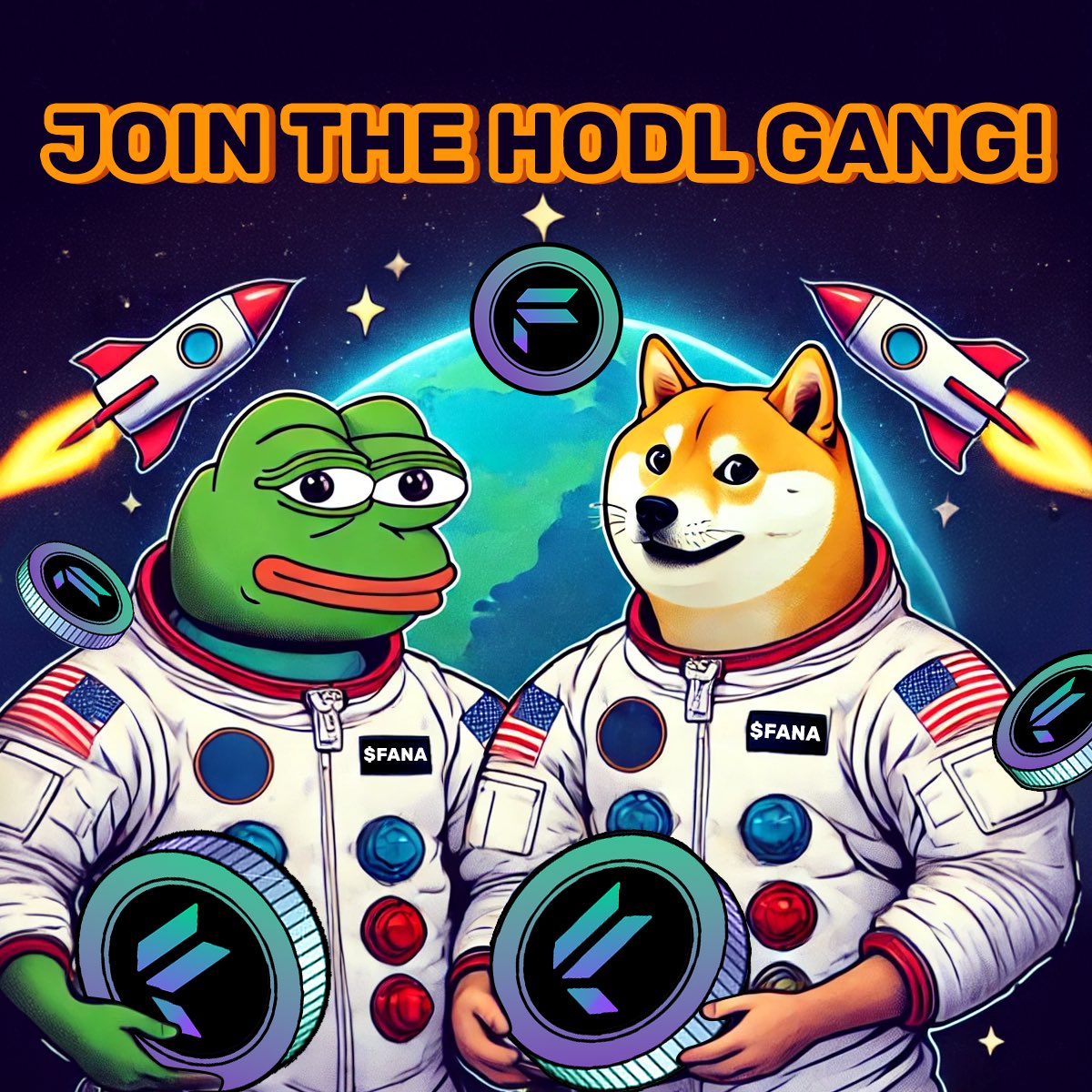 Join the HODL gang! 💎✋ $FANA is skyrocketing, and we’re all set for a moon landing! 🌕 Who’s holding with us? 🚀 #Foolana #HODLGang