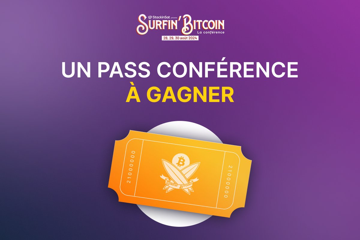 CoinTribuneFR's tweet photo. 📢 Surfin Bitcoin &amp; Cointribune : Un PASS à GAGNER🧵

🎁 En partenariat avec Cointribune, @SurfinBitcoin t'offre la possibilité de gagner un PASS conférence pour l’édition 2024 qui se tiendra du 28 août au 30 août.

À vos marques, prêts, partez !👇 https://t.co/Xtjjns0WsQ