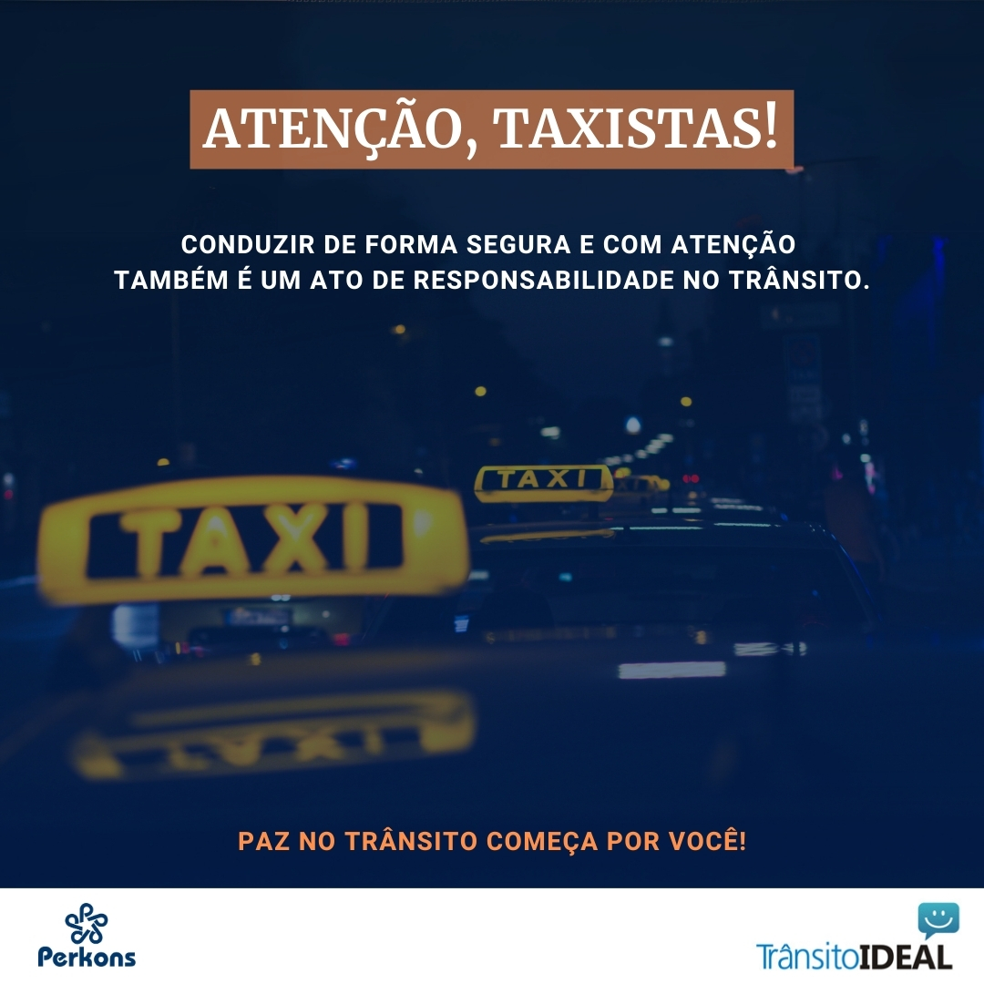 Taxistas, sua contribuição para um trânsito mais seguro é imensurável. Continuem sendo exemplos de responsabilidade e cuidado. Juntos, podemos construir um trânsito ideal!