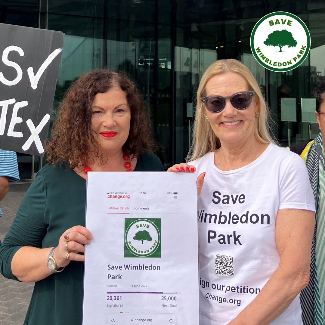 Save Wimbledon Park (@savewimbldnpark) on Twitter photo Thank you to everyone who joined us in handing our petition to City Hall! All 20,414 signatures (and counting!) have been passed to <a href="/LeonieC/">Leonie Cooper AM</a> and will be factored into the final GLA decision.
The petition to #SaveWimbledonPark is still open - sign and share here: Thank you to everyone who joined us in handing our petition to City Hall! All 20,414 signatures (and counting!) have been passed to <a href="/LeonieC/">Leonie Cooper AM</a> and will be factored into the final GLA decision.
The petition to #SaveWimbledonPark is still open - sign and share here: