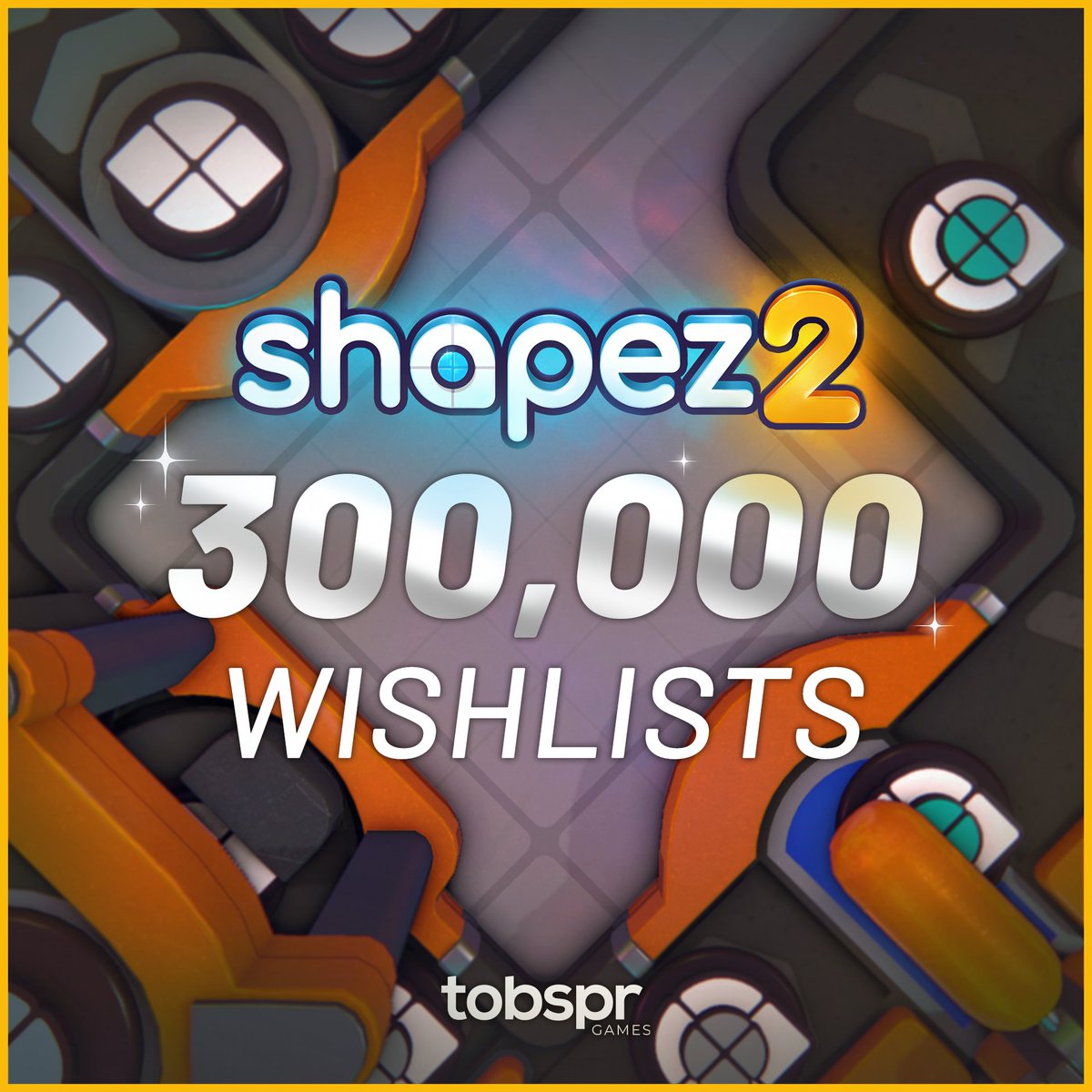 Great news! shapez 2 has officially reached 300,000 wishlists on Steam! A massive milestone and just in time for the big announcement next week.

Thank you all so much for the support, and we'll see you again soon :)

#shapez2 #indiegame #indiedev