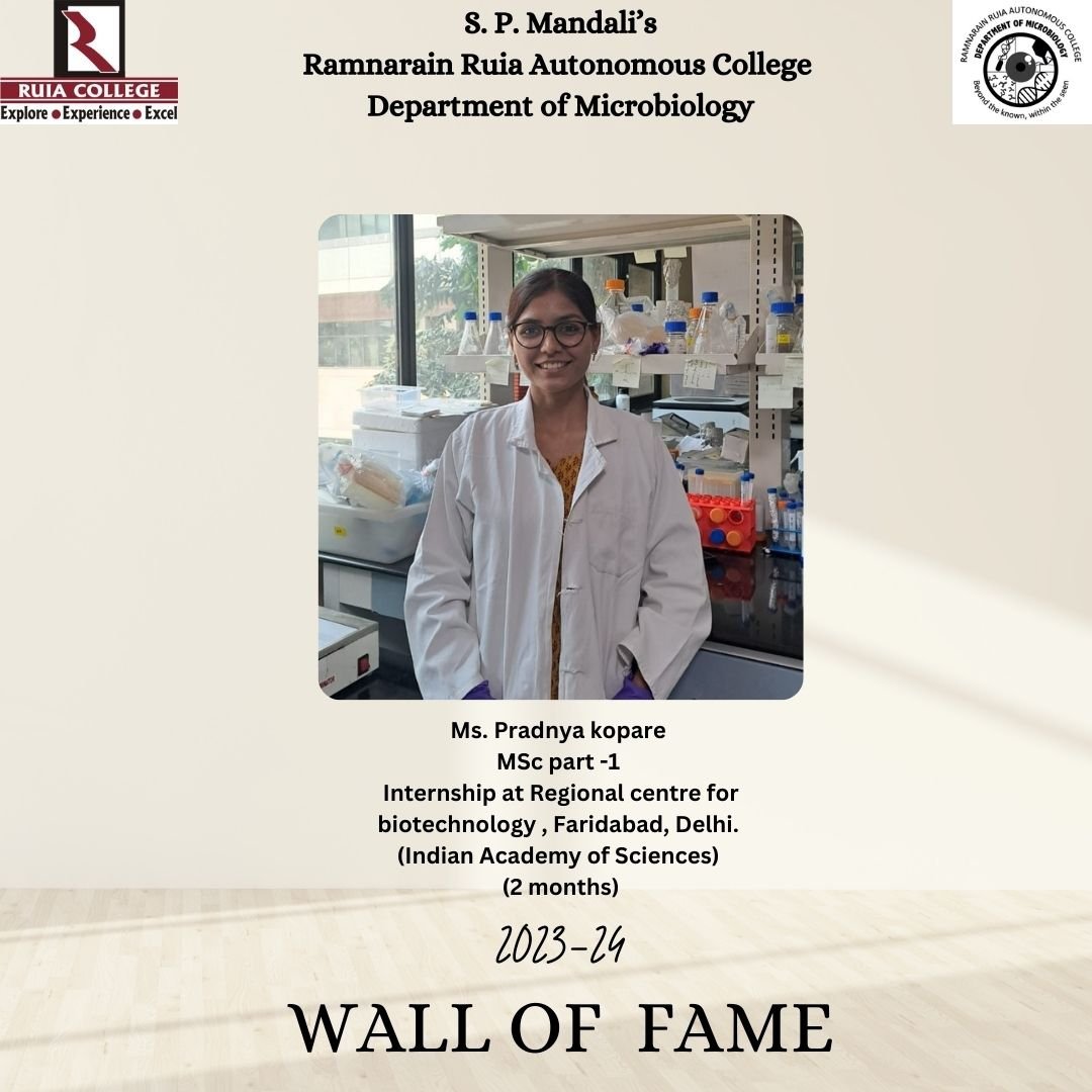 Ruia Microbiology Department tweet media