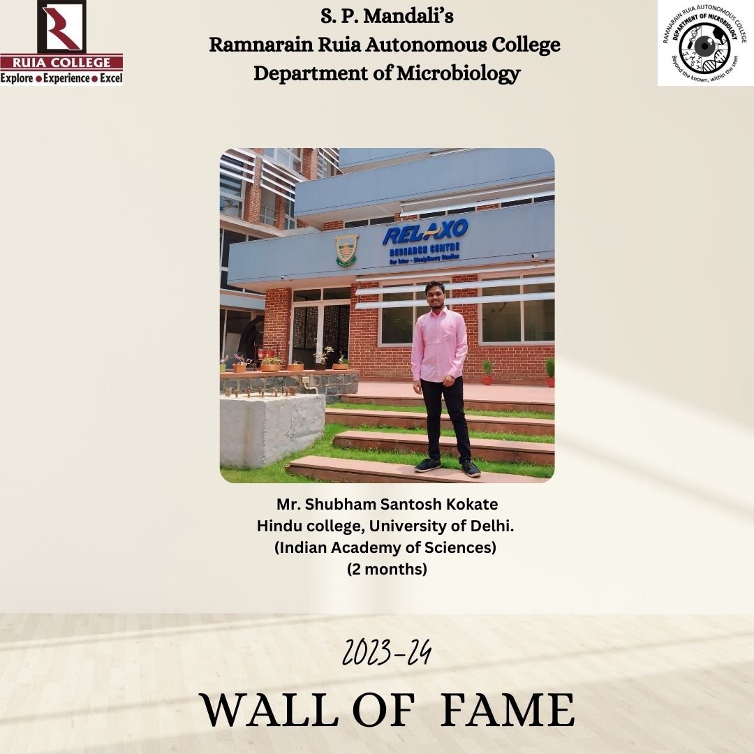 Ruia Microbiology Department tweet media