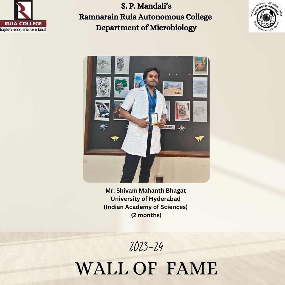 Ruia Microbiology Department tweet media