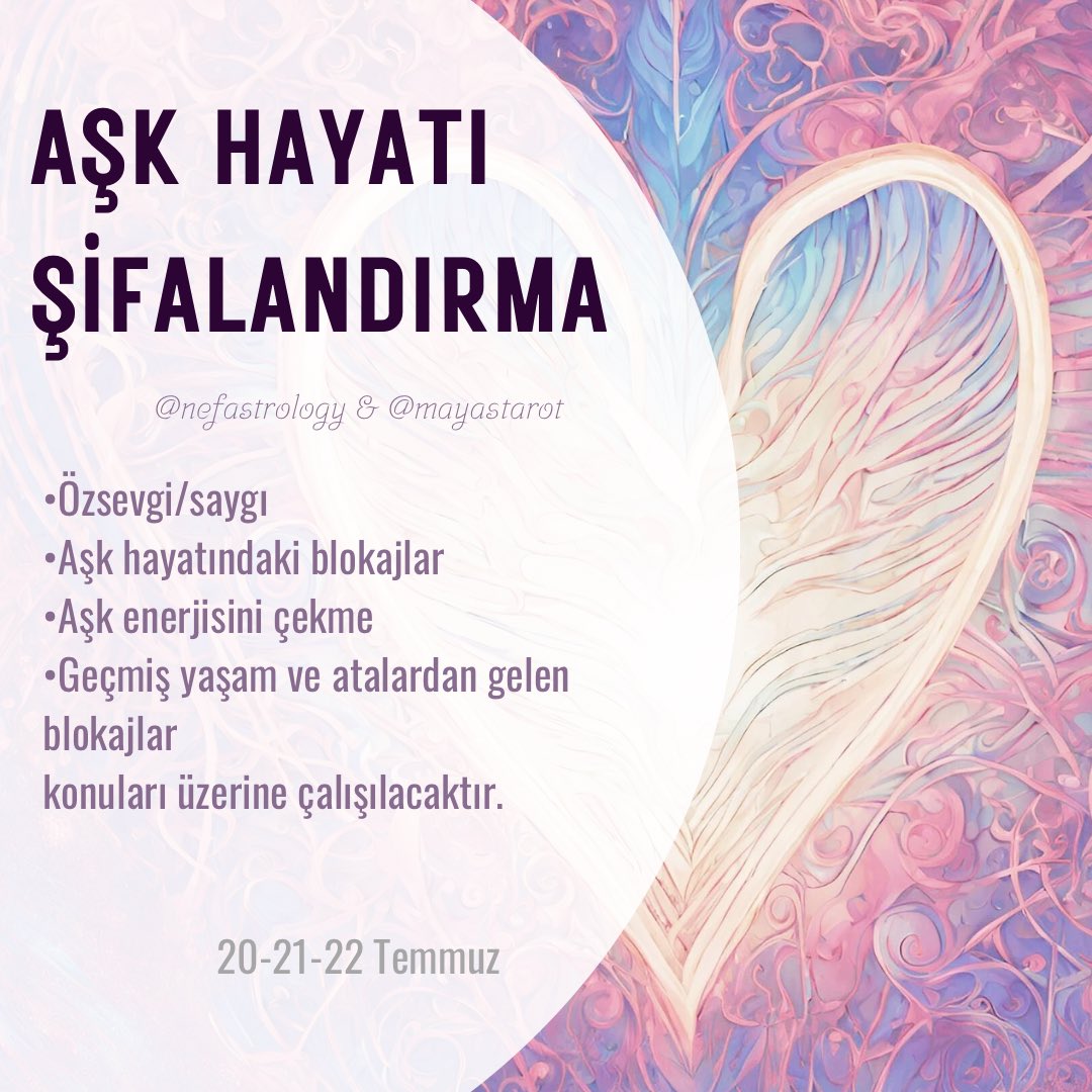 Merkür retrosu yaklaşırken ve gökyüzünde de aşk için gergin enerjiler varken bu grup çalışması kaçmaz✨💘

•Herkesin yararlanabilmesi için katılım payını oldukça düşük tuttuk.