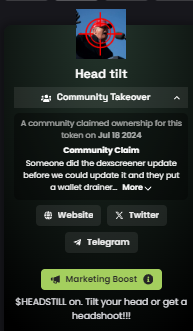 HeadtiltCTO's tweet photo. Dex updated!!!
π₯π₯π₯ Banner and information are full filled π₯π₯π₯
#HEADSTILL #HEADSTILLON https://t.co/TUsaSgpuW9