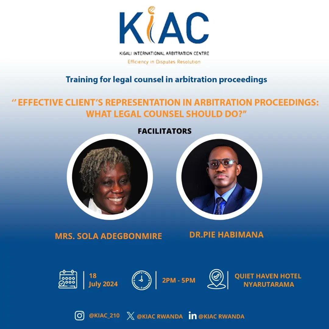 Today, young lawyers and aspiring arbitrators from the University of Rwanda participated in a training session focused on overcoming challenges in managing their first institutional arbitration appointment.