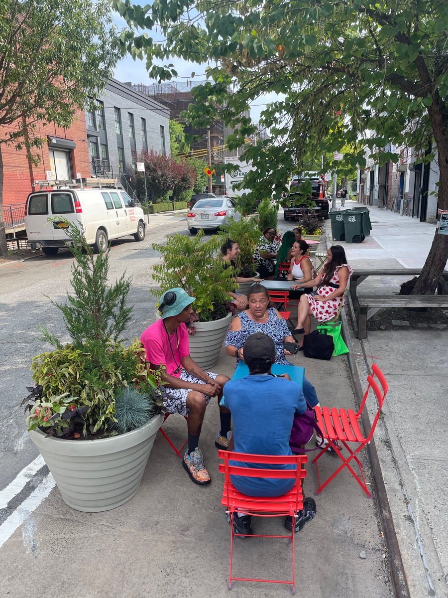 NYC_DOT's tweet photo. Red Hook just got a little more comfortable!

Last week we unveiled a new StreetSeat on Hicks St and W 9th St in partnership with the @rhookinitiative. Enjoy it while visiting the Open Street on W 9th St. https://t.co/HnClbcVDuQ