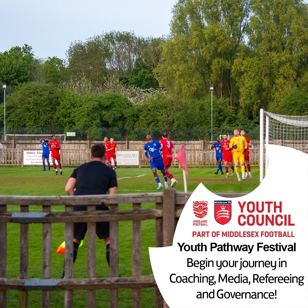 We can't wait to see you all at our event, which is happening on Saturday, August 2024 (10/08/2024). You can still sign up to take part in our event! The deadline is on 23 July 2024.

Link ➡️ bit.ly/3xbCTMC

#MiddlesexFAYC #MiddlesexFA #Pathways #FootballFestival