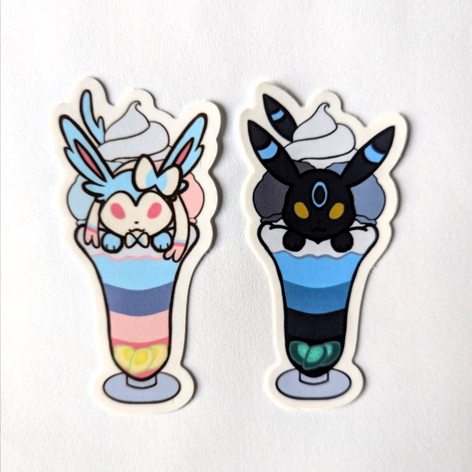 🎊 SH0P GRAND OPENING!! 🎊

🍊 etsy.com/shop/tanzareen 🍊

Currently selling Pokémon Eeveelution parfait stickers, with more items to be added in the future 👀

✨ FIRST 10 ORDERS WILL GET A FREE SHINY UMBREON OR SHINY SYLVEON STICKER ✨

RTs and likes appreciated thank you!!💖