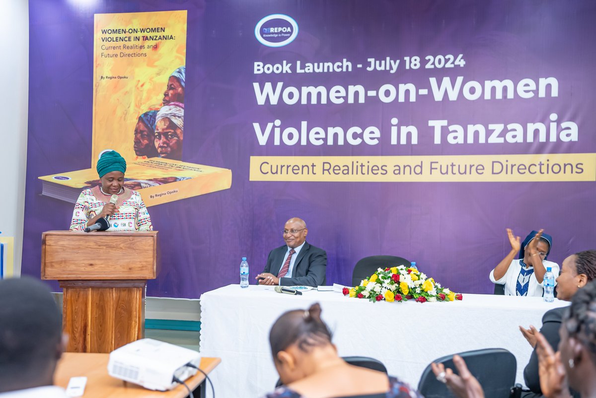 REPOA's tweet photo. “Violence of any form is a foundation of poverty in any society. I commend REPOA and the author for this book. I will do my best to raise and echo your findings related to this important gender study,” says @Dr_DGwajima 
#Tanzania #women

⏬📔 READ: https://t.co/6PJDKGOhbv https://t.co/49sI0hTVFx