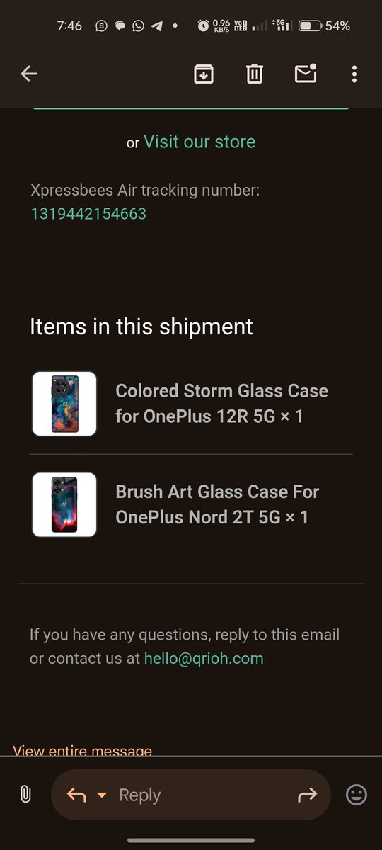 AashishSawant2's tweet photo. @Qrioh ORDER 254395

I was received wrong model cover.

OnePlus 12R phone wrong cover received.

OnePlus nord 2t correct cover received.
Only issue for OnePlus 12R cover.

Need replacement and correct cover.

Photos attached for your reference. https://t.co/wckIOJlobM