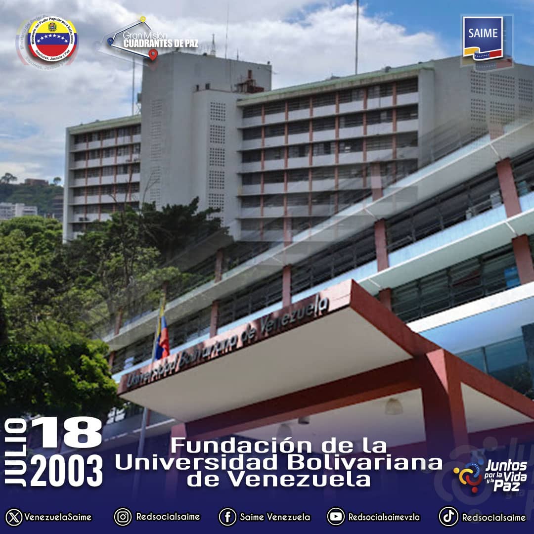 rrssfalcon's tweet photo. El 18 de julio del año 2003, el Presidente Hugo Chávez creó, por Decreto Presidencial Nº 2.517, la Universidad Bolivariana de Venezuela (UBV) y transformó un edificio de Petróleos de Venezuela, ubicado en Los Chaguaramos, en la sede principal de esta casa de estudios. https://t.co/VFFzwcHjna