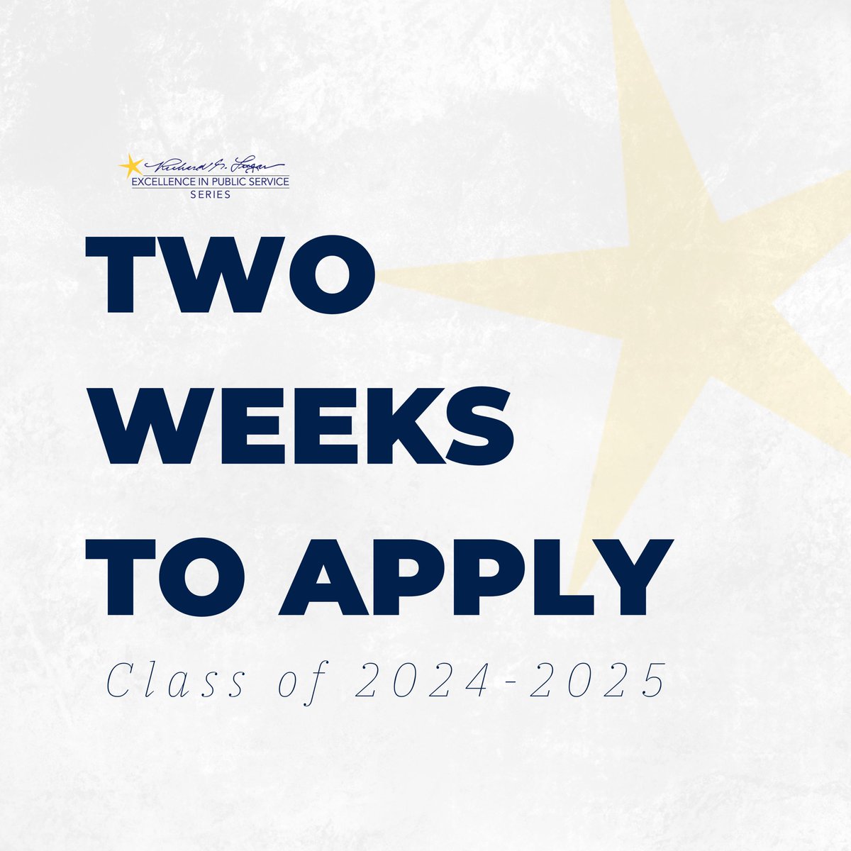 We are only TWO WEEKS away from the application deadline for the Class of 2024-2025! 

Apply by August 1st at lugarseries.com/apply. ⭐️