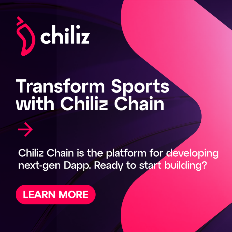 Chiliz's tweet photo. Join the one and only Sports Blockchain - Chiliz. Build your tech on the Chiliz Chain and get access to 70+ world-class sports brands⚽🏆