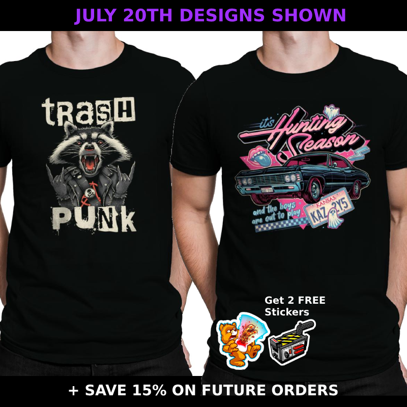 PopUpTee's tweet photo. Here is a Teaser of our July Monthly Shirt Club Exclusive designs. Order before the 19th and you will get these shirts, if you like it, join here on our sister site >>>

👉https://t.co/Ub9chbXdIK https://t.co/ALhXWTnu46