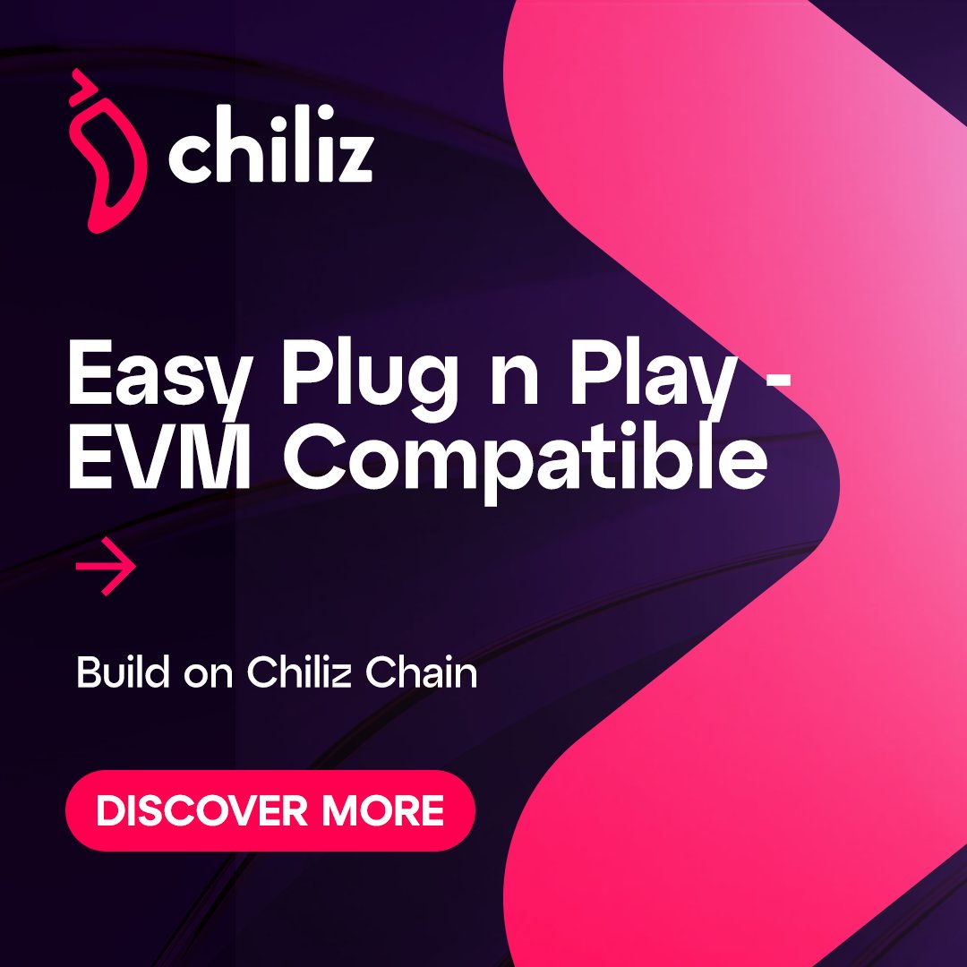Chiliz's tweet photo. Join the one and only Sports Blockchain - Chiliz. Build your tech on the Chiliz Chain and get access to 70+ world-class sports brands⚽🏆