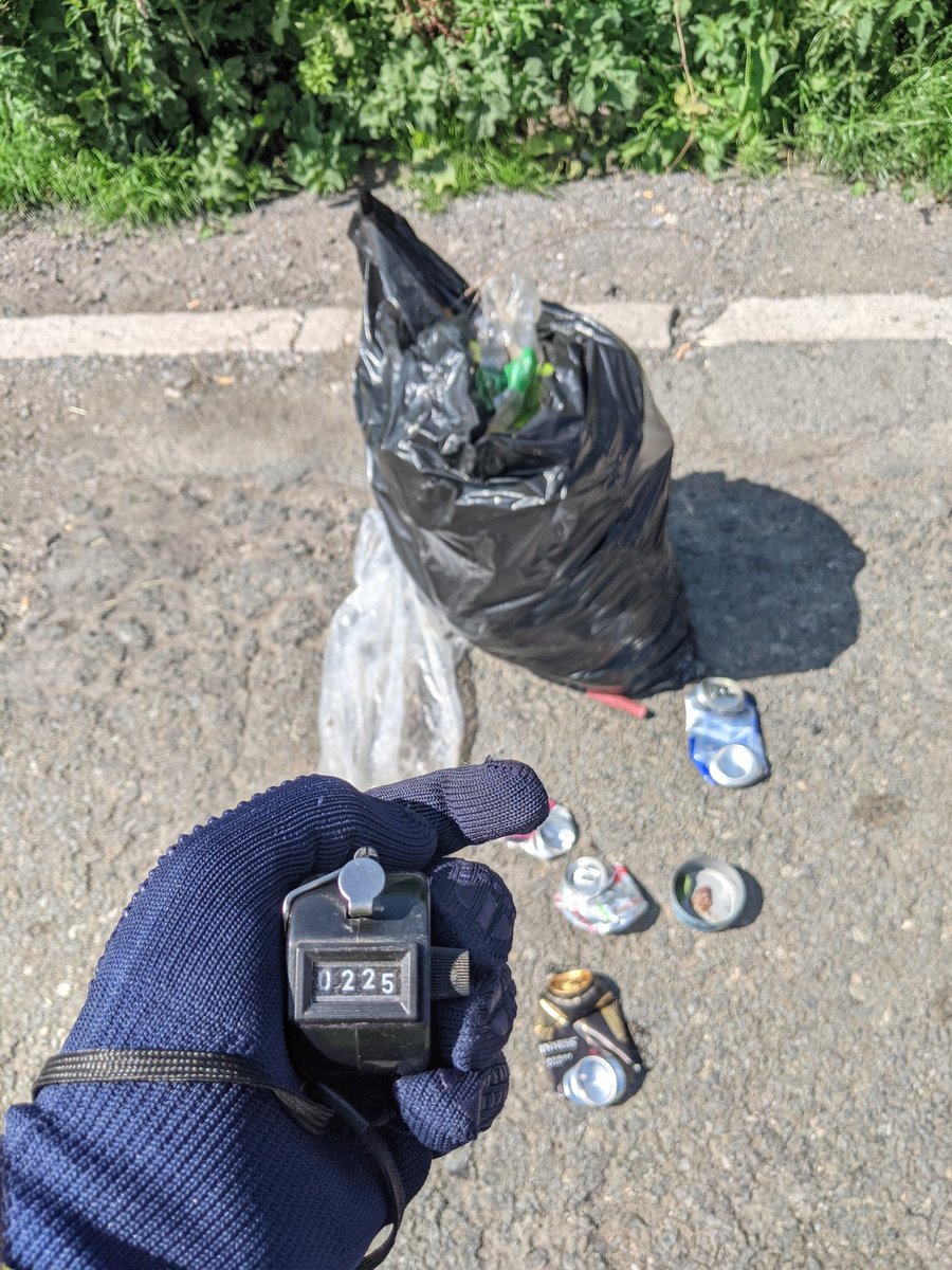EricTorrington's tweet photo. They say 'only mad dogs &amp; #Englishmen go out in the midday sun'. We'll add #Welshmen to that. 228 #litter items from a #Cambridge lay-by #A38 #Gloucestershire. Included hurled #turd bag recovery 😱  Supporting @TruckersUp @StroudDC @Litter_stroud https://t.co/PCXb1ycHpm