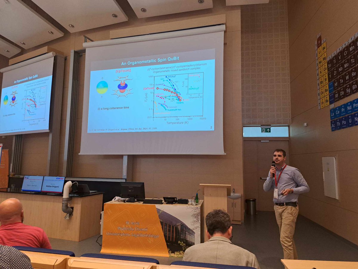 We start our special session with Matteo Briganti, who presents titanium(III) qubit on superconducting surface