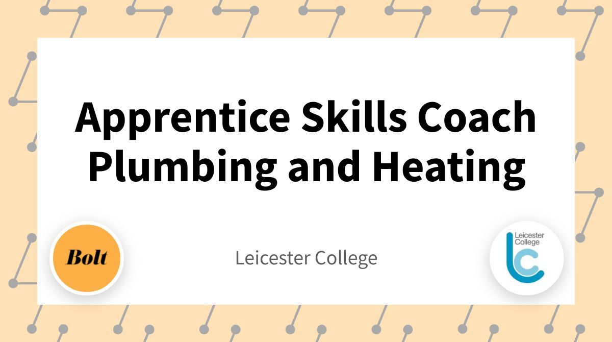 Now hiring! Apprentice Skills Coach Plumbing and Heating at Leicester College - 📍Leicestershire  - Apply on our website or browse through 1,000s of FE, Skills &amp; Learning jobs hiring right now 🙌buff.ly/4d9kJKz