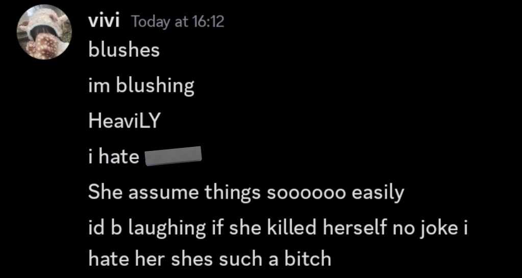 6haesa's tweet photo. I want to talk about @.7lunths/vivi. I *WAS* her friend, she unfriended me now apparently.. after saying I'm gonna expose her for all the stuff she's been saying **as a joke**, but I don't think it will be a joke now.. these ↓ are just straight up bad https://t.co/wlqnYl8NgY
