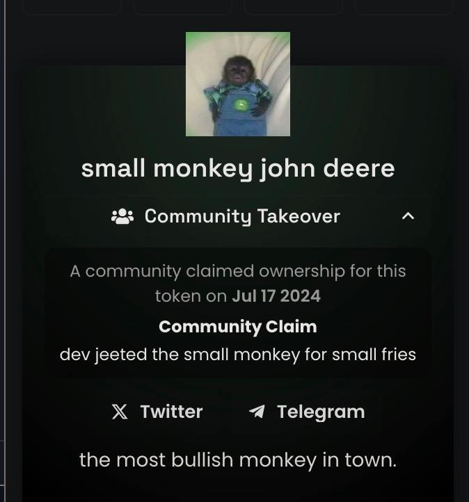 SmallMonkeJD's tweet photo. $smonk awakening kek iykyk 😏 https://t.co/2egFeITxcF
